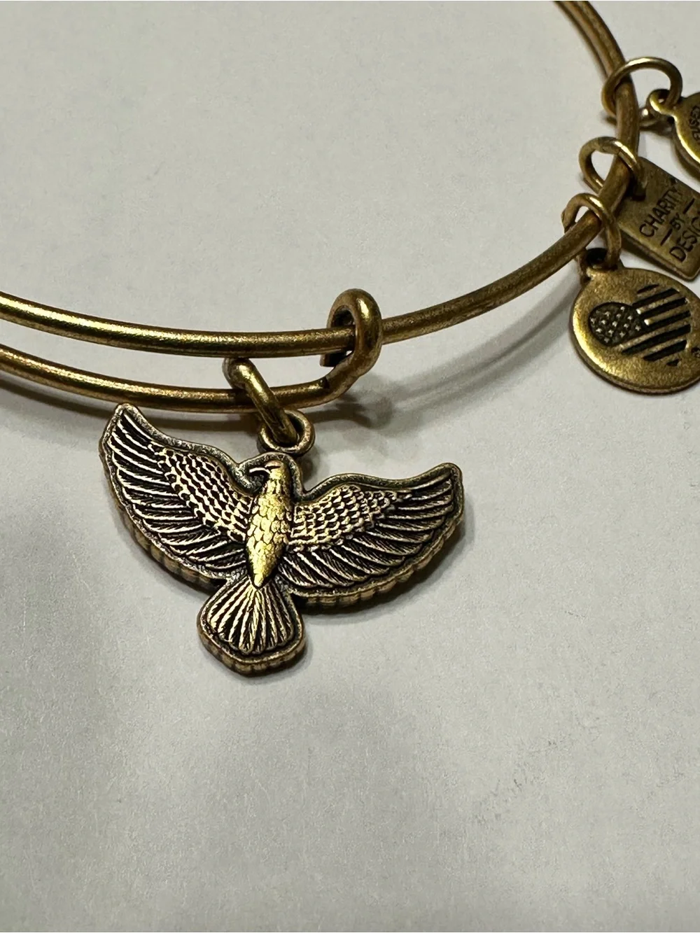 Alex and Ani Gold Eagle Charm Bangle Bracelet - Women Jewelry
